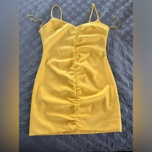 LIKELY Rugged yellow likely mini dress